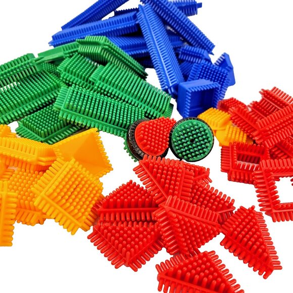 Playskool Bristle Blocks - 45+ Pcs - Picture 1 of 6